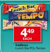 Cadbury Lunch Bar/P.S./Tempo Each