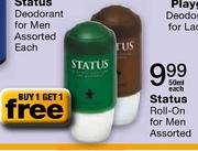 Status Roll-On For Men Assorted-50ml Each