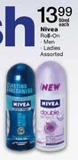 Nivea Roll-On Men/Ladies Assorted-50ml Each
