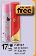Revlon Body Spray For Ladies Assorted-90ml Each