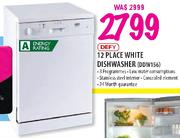 Defy 12 Place White Dishwasher(DDW156)