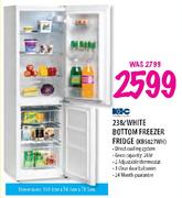 KIC White Bottom Freezer Freeze(KB5027WH)-238L