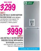 Defy Metallic Silver Bottom Freezer Fridge with Water Dispenser(C360 DFC396)-284L
