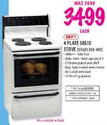 Defy 4 Plate Solid Stove(ST621 DSS-493)-Each