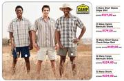 Camp Master Mens Shorts Sleeve Check/Stripe Shirt