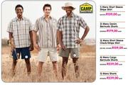 Camp Master Mens Short Sleeve Stripe Shirt