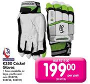 K350 Cricket Gloves-Per Pair 