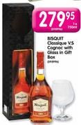 Bisquit Classique V.S Cognac With Glass In Gift Box-750ml