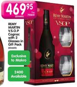 Remy Martin V.S.O.P Cognac With 2Glasses In Gift Pack-750ml