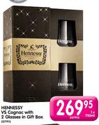 Hennessey VS Cognac With 2 Glasses In Gift Box-750ml