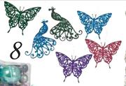 St Nicholas Tree Decor Butterfly Or Peacock-Per 4 Pack