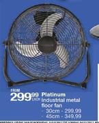 Platinum Industril Metal Floor Fan - 30cm Each