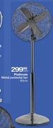 Platinum Metal Padestal Fan - 40cm Each
