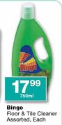 Bingo Floor & Tile Cleaner Assorted-750ml Each
