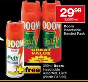 Doom Insecticide Banded Pack - 2 x 300ml