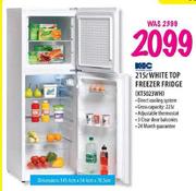 KIC 215L White Top Freezer Fridge(KT5023WH)