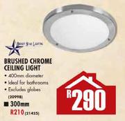 Brushed Chrome Ceiling Light-400mm