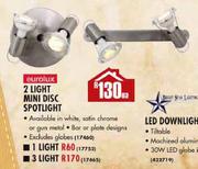 Eurolux 1 Light Mini Disc Spotlight-Each