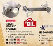 Eurolux 2 Light Mini Disc Spotlight-Each
