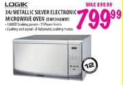 Logik Metallic Silver Electronic Microwave Oven-34Ltr(EM134AMW)