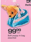 Soft Puppy In Bag Assorted-Each