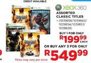 XBOX 360 Classic Titles Assorted-3's