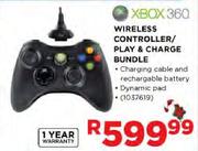 XBOX 360 Wireless Controller/Play & Charge Bundle