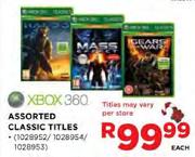 XBOX 360 Classic Titles Assorted-Each