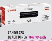 Canon 728 Black Toner-Each