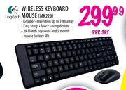 Logitech Wireless Keyboard Mouse(MK220)-Per Set