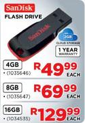 Sandisk Flash Drive - 8GB Each