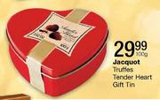 Jacquot Truffes Tender Heart Gift Tin-100g