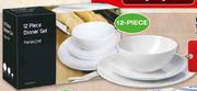 Panache White Dinner Set-12 Piece Per Set