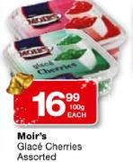 Moir's Glace Cherries Assorted-100g Each
