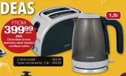 AEG Chocolate Brown Stainless Steel Open andle Kettle-1.5L Each