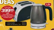 AEG Chocolate Brown Stainless Steel 2-SliceToaster-Each 