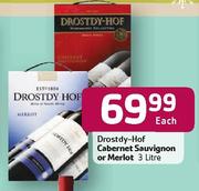 Drostdy-Hof Cabernet Sauvignon Or Merlot-3Ltr Each