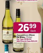 Zonnebloem Blanc De Blanc-750ml Each
