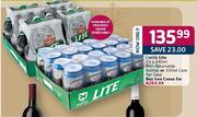 Castle Lite 24x340ml Non Returnable Bottles Or 330ml Cans-Per case
