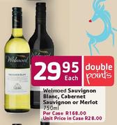 Welmoed Sauvignon Blanc, Cabernet Sauvignon Or Merlot-750ml Each