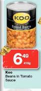 Koo Beans in Tomato Sauce-410g