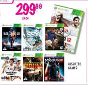 XBOX 360 Assorted Games-Each 