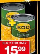Koo Cream Style Sweetcorn-2 x 415g(Buy 2 For Only)