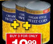 Pot O' Gold Whole Kernel Corn/Cream Style Sweet Corn(Buy 3For Only)