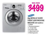 Samsung Metallic Silver Front Load Washing Machine-6kg(WFT1602W52)