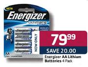 Energizer AA Lithium Batteries- 4 Pack