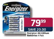 Energizer AA Lithium Batteries-4 Pack