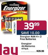Energizer AAA 4+2 Free Battries