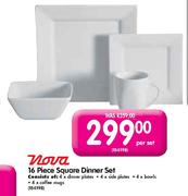 Nova 16 Piece Square Dinner Set-Per Set