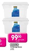 Addis 11L Storage Boxes-Per 2 Pack